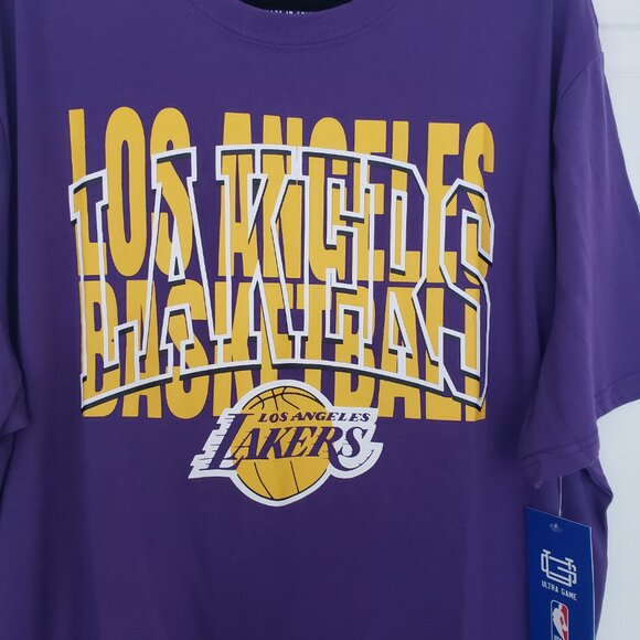 LA Lakers NBA Men's Ultra Game Tee Shirt‎ Purple Size 2XL New with Tags - Picture 2 of 7